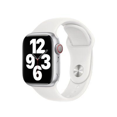 Смарт часы Apple Watch Se Series (2nd Gen) 40mm Silver Aluminium with White Sport Band M/L (MNTC3) 57562 фото
