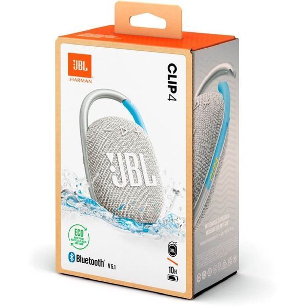 Портативна акустика JBL Clip 4 Eco (JBLCLIP4ECOWHT) Eco White 58189 фото