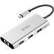 Адаптер WIWU Apollo A430R Gray USB-C to USB3 x 3/RJ45 47549 фото 1
