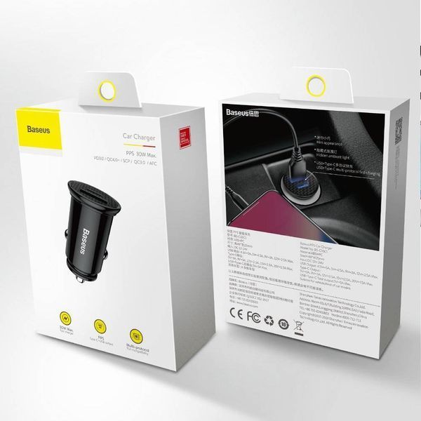 Авто. зарядное устройство Baseus Digital Display (CCALL-YT01) 2USB 4.8A черный 82345 фото