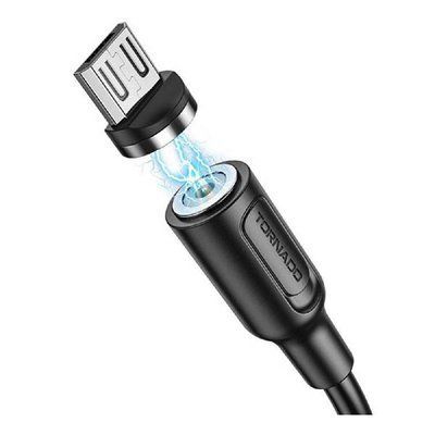Кабель передачи данных Tornado TX14 Magnetic micro USB 1000mm черный 58433 фото