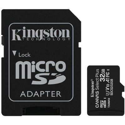 Картка пам`яті Kingston microSDHC 32GB Canvas Select Plus Class 10 UHS-I U1 V10 A1 + SD-адаптер (SDCS2/32GB) 38767 фото