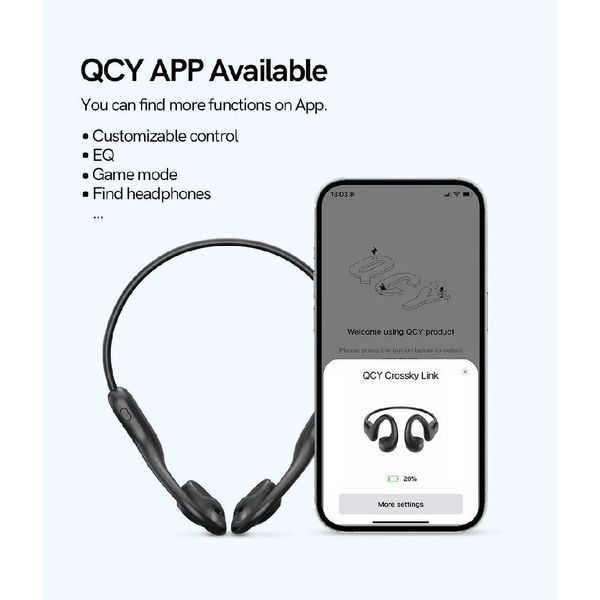 Навушники QCY Crossky Link T22 Midnight Black 60703 фото