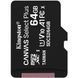 Картка пам`яті Kingston microSDXC 64GB Canvas Select Plus Class 10 UHS-I U1 V10 A1 (SDCS2/64GBSP) 32606 фото 1
