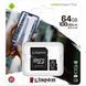Картка пам`яті Kingston microSDXC 64GB Canvas Select Plus Class 10 UHS-I U1 V10 A1 + SD-адаптер (SDCS2/64GB) 44390 фото 2