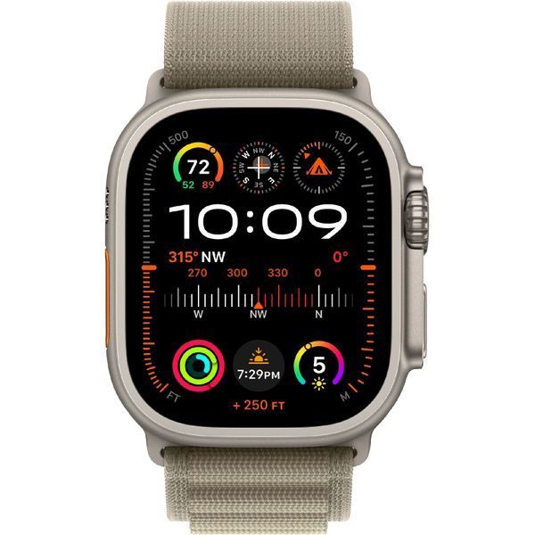 Смарт годинник Apple Watch Ultra 2 GPS + Cellular 49mm Titanium Case with Olive Alpine Loop - Medium (MREY3/MRFJ3) 62076 фото