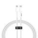 Кабель передачі даних Senteo SL-03 Soft Silicone 60W USB-C до USB-C 1000mm White 64893 фото