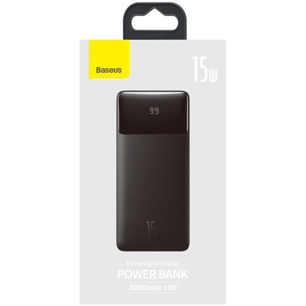 Зовнішній акумулятор (Power Bank) Baseus Bipow Digital Display 30000 mAh 15 W (PPDML-K01) Black 46375 фото