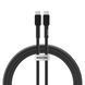 Кабель передачі даних Senteo SL-03 Soft Silicone 60W USB-C до USB-C 1000mm Black 64892 фото 1
