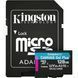 Картка пам`яті Kingston MicroSDXC 128GB Canvas Go! Plus Class 10 UHS-I U3 V30 A2 + SD-адаптер (SDCG3/128GB) 48231 фото 1