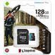 Картка пам`яті Kingston MicroSDXC 128GB Canvas Go! Plus Class 10 UHS-I U3 V30 A2 + SD-адаптер (SDCG3/128GB) 48231 фото 5