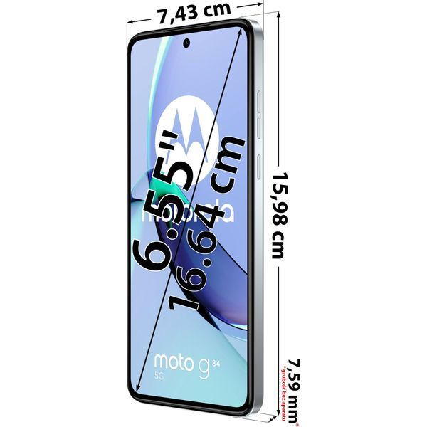 Смартфон Motorola G84 12/256GB Marshmallow Blue 60837 фото