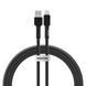 Кабель передачі даних Senteo SL-03 Soft Silicone USB-A до Lightning 1000mm Black 64899 фото