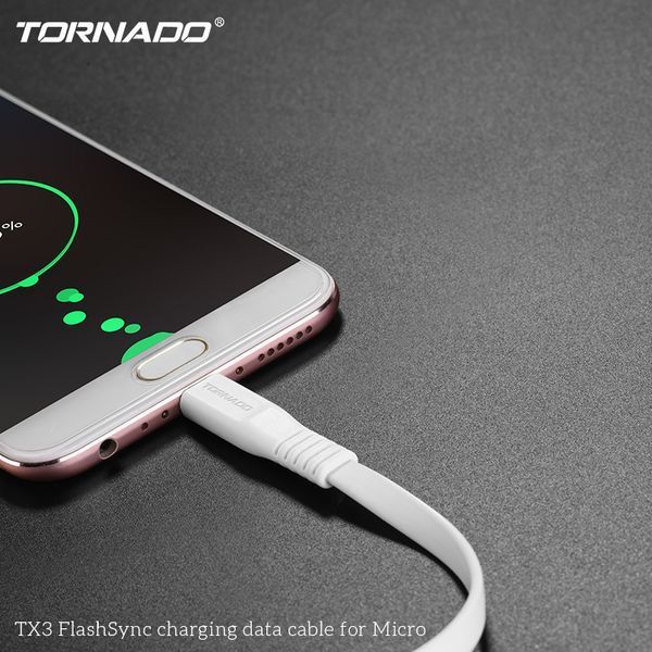 Кабель передачі даних Tornado TX3 micro USB 1m білий 43439 фото