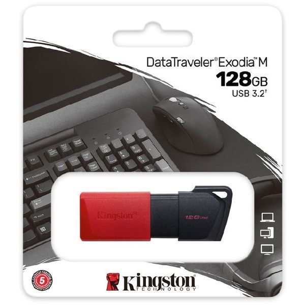 USB флеш-накопичувач Kingston DataTraveler Exodia M 128 ГБ Black/Red (DTXM/128GB) 47154 фото