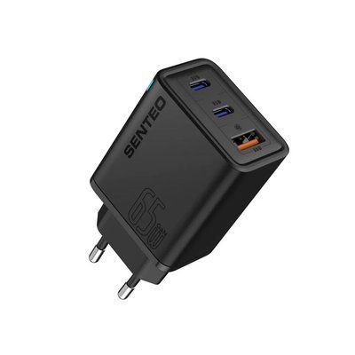 Сетевое зарядное устройство Senteo Z-14 USB+2USB-C 3A PD 65W (with Certificate CE) черный 64175 фото