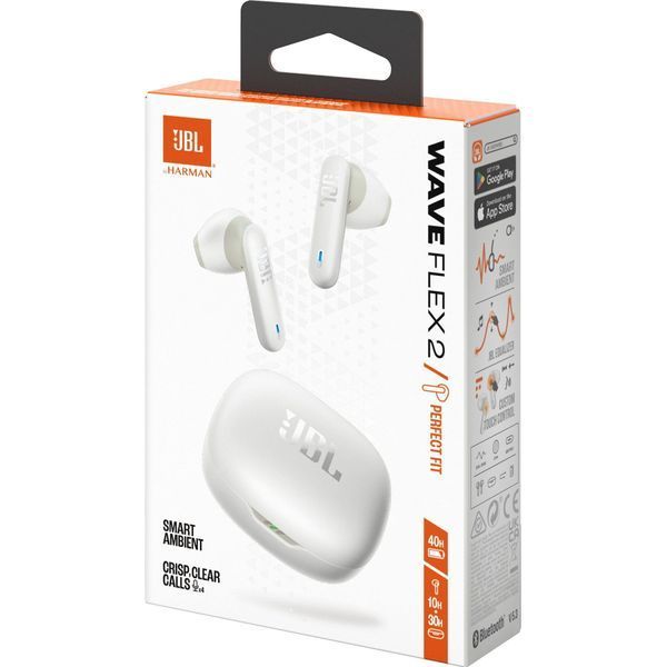 Навушники JBL WAVE FLEX 2 (JBLWFLEX2WHT) White 67578 фото