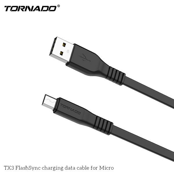 Кабель передачи данных Tornado TX3 micro USB 1m черный 43265 фото