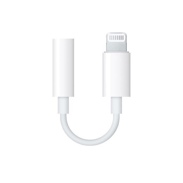 Аудио переходник Apple Lightning to 3.5 mm Jack белый 42573 фото