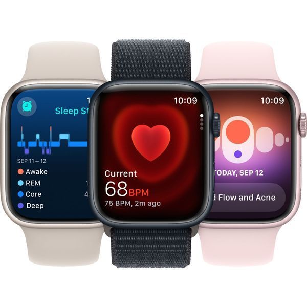 Смарт годинник Apple Watch 9 Series 41mm Starlight Aluminium with Starlight Sport Band M/L (MR8U3) 60391 фото