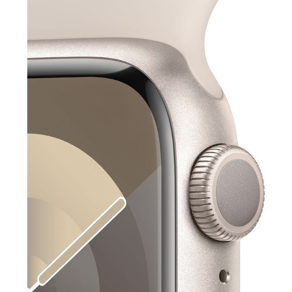 Смарт годинник Apple Watch 9 Series 41mm Starlight Aluminium with Starlight Sport Band M/L (MR8U3) 60391 фото