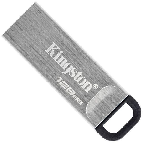USB флеш-накопичувач Kingston DataTraveler Kyson 128GB USB 3.2 Silver/Black (DTKN/128GB) 49175 фото