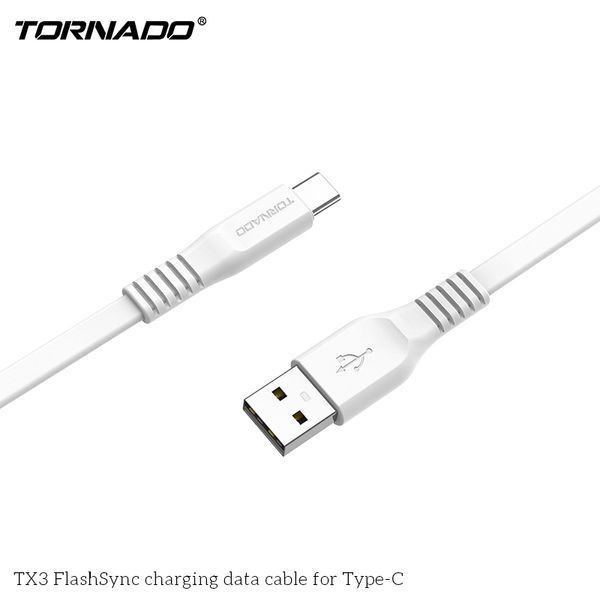 Кабель передачі даних Tornado TX3 Type-C 1m білий 43263 фото