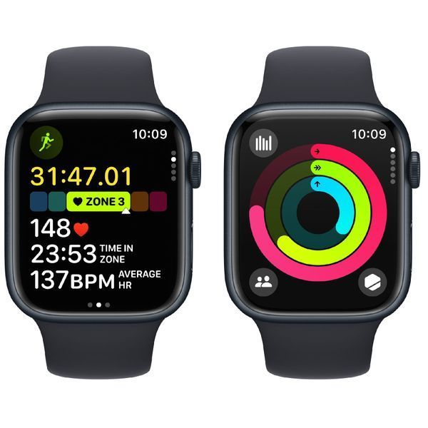 Смарт часы Apple Watch 9 Series 45mm Midnight Aluminium with Midnight Sport Band M/L (MR9A3) 59952 фото