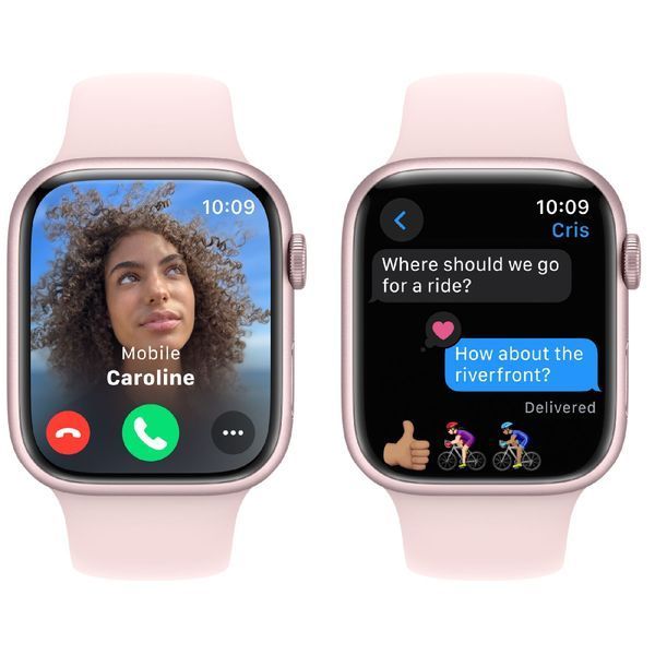 Смарт часы Apple Watch 9 Series 45mm Pink Aluminium with Light Pink Sport Band M/L (MR9H3) 62005 фото