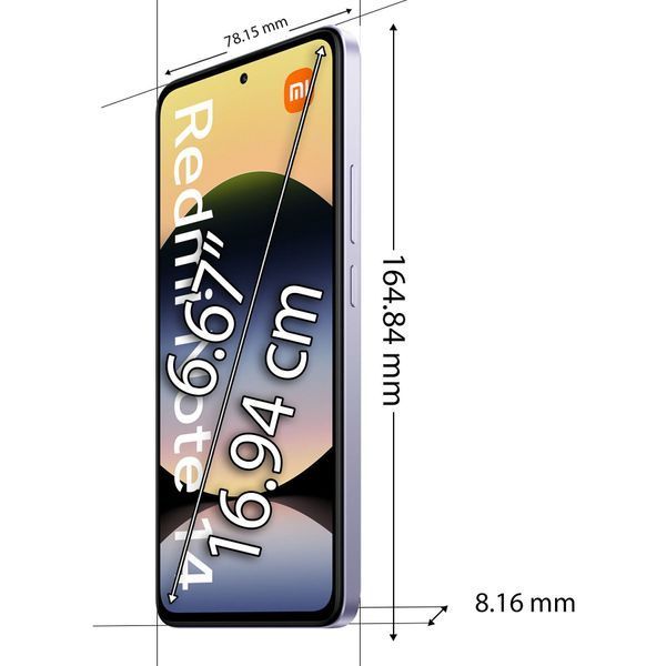 Смартфон Xiaomi Redmi Note 14 8/256GB Mist Purple 00090 фото