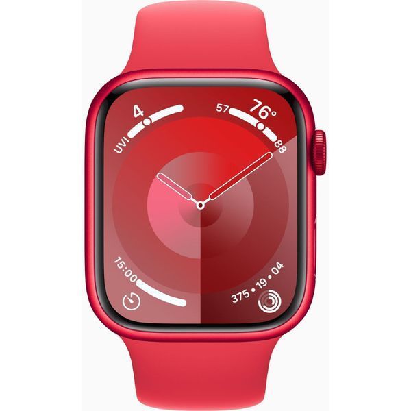 Смарт часы Apple Watch 9 Series 45mm Red Aluminium with Red Sport Band M/L (MRXK3) 62008 фото