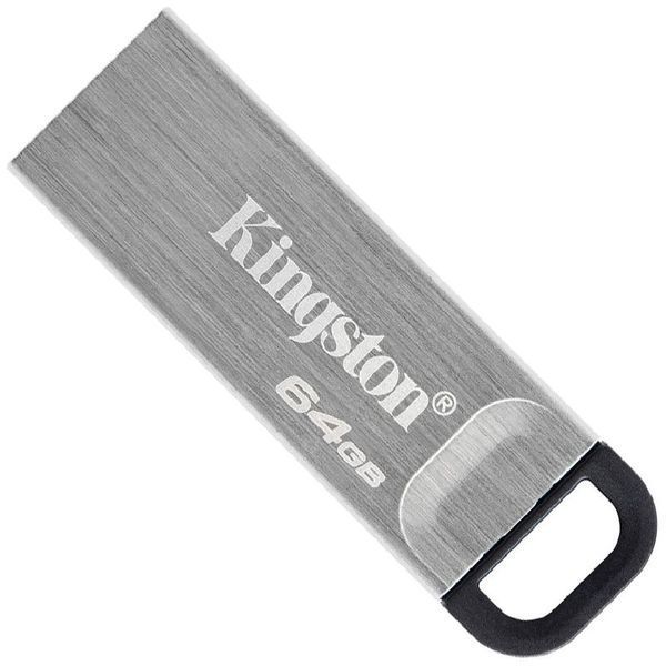 USB флеш-накопичувач Kingston DataTraveler Kyson 64GB USB 3.2 Silver/Black (DTKN/64GB) 49174 фото