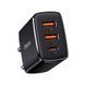 Мережевий зарядний пристрій Baseus (CCXJ-E01) Compact Quick Charger 30W QC+ PD (1Type-C + 2USB) (black) 58631 фото 2