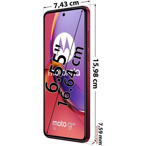 Смартфон Motorola G84 8/256GB Viva Magenta(PAYM0040RS) 65886 фото