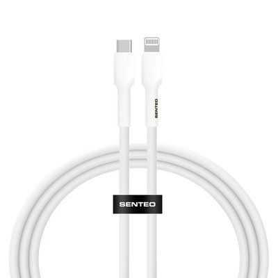 Кабель передачи данных Senteo SL-03 Soft Silicone USB-C до Lightning 2000mm White 64904 фото