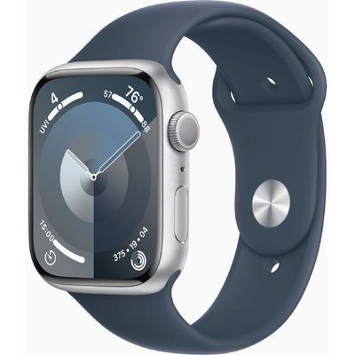 Смарт годинник Apple Watch 9 Series 45mm Silver Aluminium with Storm Blue Sport Band S/M (MR9D3) 62534 фото