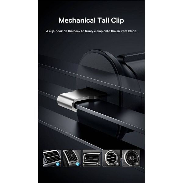 Автотримач Baseus Stable Gravitational Car Mount Lite (Air Outlet Version) (SUWX010001) чорний 07307 фото