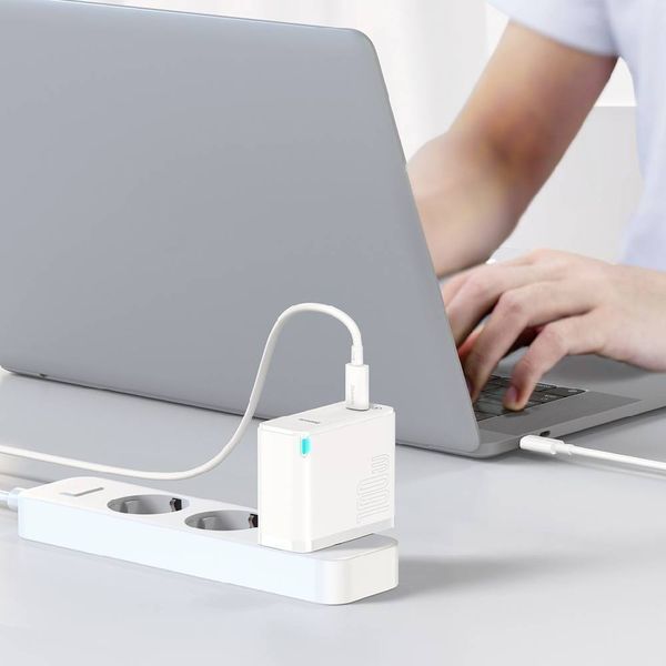 Сетевое зарядное устройство Baseus 100W (TZCCGAN-L02) белый 47226 фото