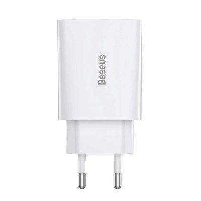Мережевий зарядний пристрій Baseus 2 USB 10.5W 2A (CCFS-R) білий 47526 фото