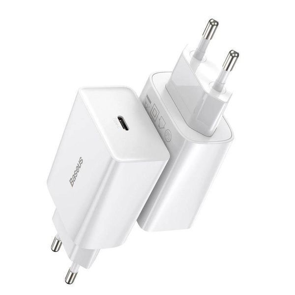 Сетевое зарядное устройство Baseus 2 USB 10.5W 2A (CCFS-R) белый 47526 фото