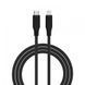 Кабель передачи данных Senteo SL-04 Embossed Transparent Silicone Cable Type-C до Lightning 30W 1000mm Black 65482 фото