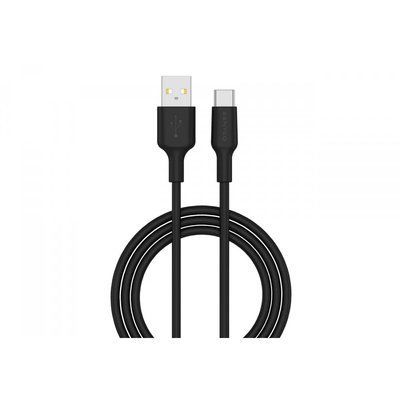 Кабель передачи данных Senteo SL-06 TPE Cable USB-A до Type-C 3A 1000mm Black 65825 фото