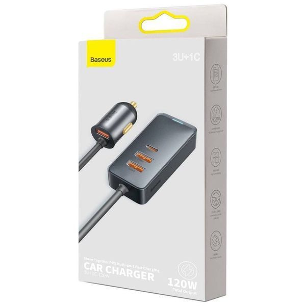 Авто. зарядний пристрій Baseus (CCBT-B0G) black 45418 фото