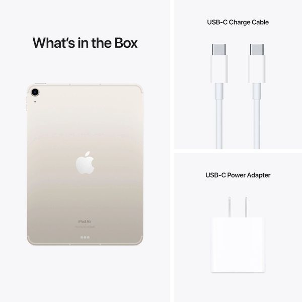 Планшет Apple iPad Air 10.9" M1 (5th Gen.2022) 64GB Wi-Fi Starlight (MM9F3) 58395 фото