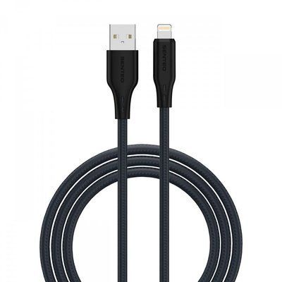 Кабель передачи данных Senteo SL-04 Embossed Transparent Silicone Cable USB-A до Lightning 1000mm Black 65485 фото