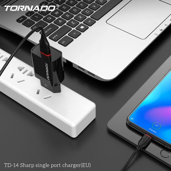 Сетевое зарядное устройство Tornado TD-14 USB in 2.1A чорний 43274 фото