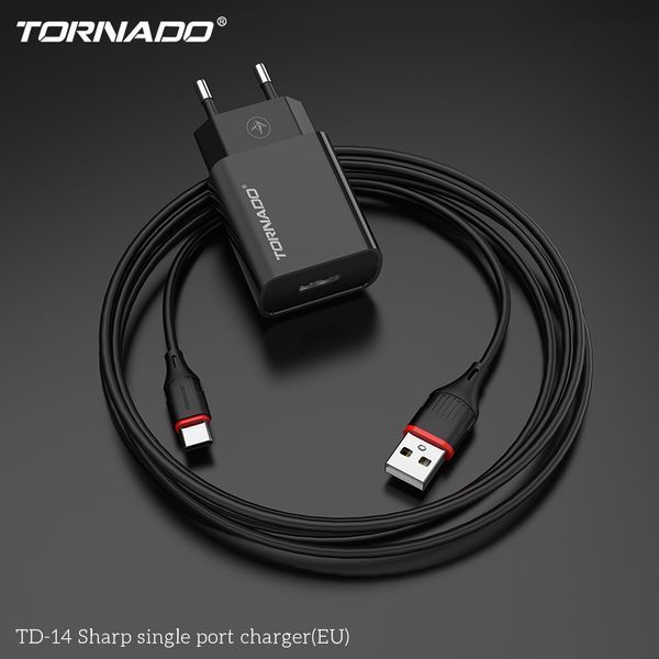 Сетевое зарядное устройство Tornado TD-14 USB in 2.1A чорний 43274 фото