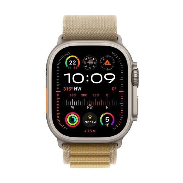 Смарт годинник Apple Watch Ultra 2 (2024) GPS + Cellular 49mm Natural Titanium Case with Tan Alpine Loop - Large (MX4H3) 66257 фото