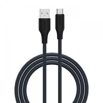 Кабель передачи данных Senteo SL-04 Embossed Transparent Silicone Cable USB-A до Type-C 1000mm Black 00047 фото