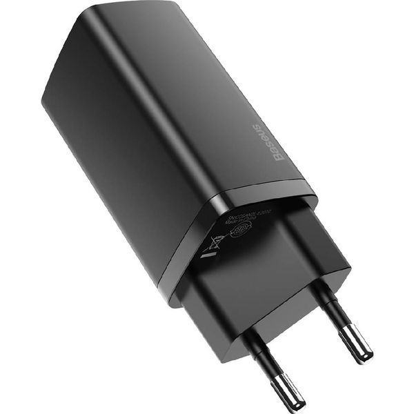 Сетевое зарядное устройство Baseus 65W (CCGAN2L-E01) черный 47158 фото